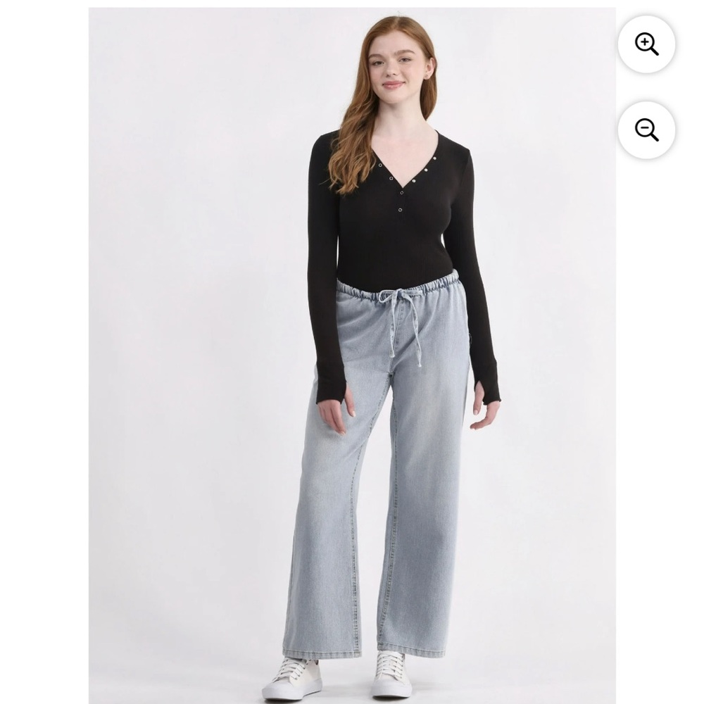 Light Blue Wide-Leg Jeans
